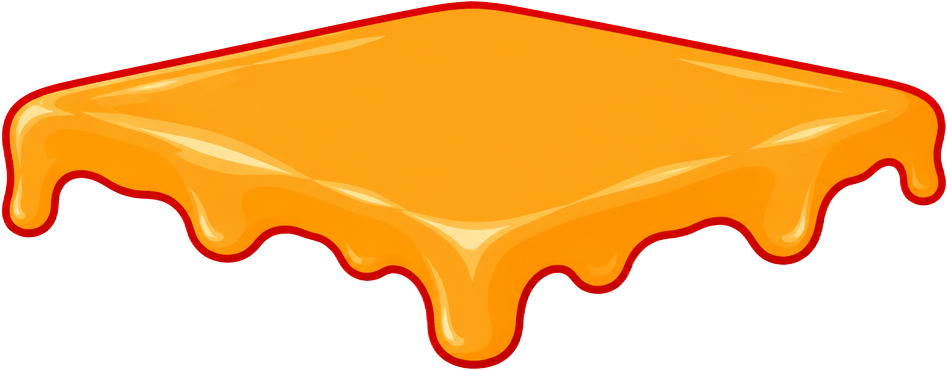 Melted American cheese