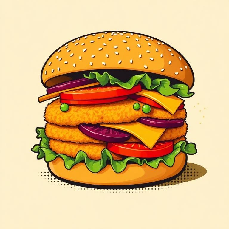 Gold Crisp Veggie Burger from Best Burgers Liverpool — fried and golden